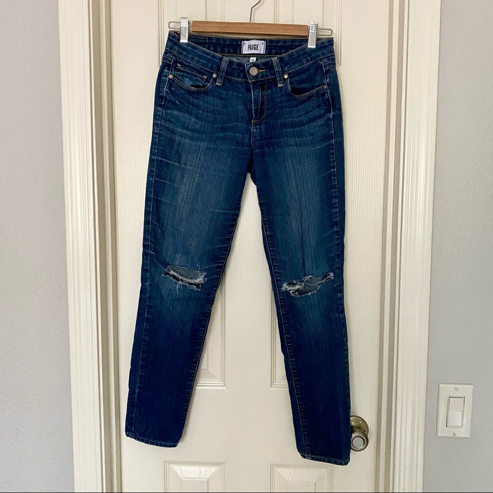 PAIGE Kylie Crop Distressed Jeans